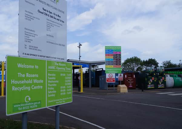 The Rasens Household Waste Recycling Centre.