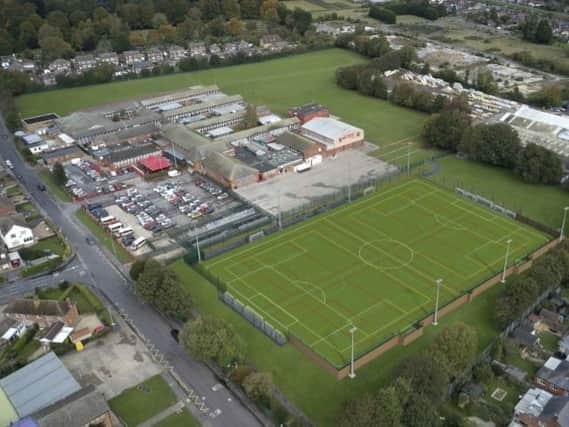 An overhead view of what the pitch will be like from S&C Slatter