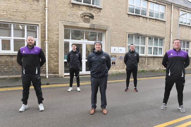 L-R Mike Whatton - deputy head, Charlie Ward - Curriculum Lead, Luke Hollingworth - Proprietor, Kyle Watkins - Teaching Assistant, Daniel Laughton - Head of School. EMN-210103-123148001