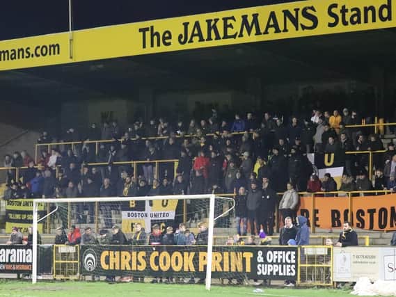 It's been a year since fans last allowed in to watch Boston United at home. Photo: Eric Brown
