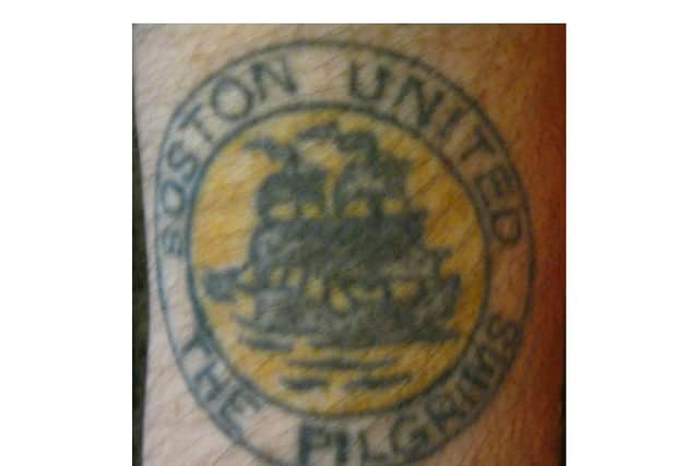 David Gray has the club crest inked.