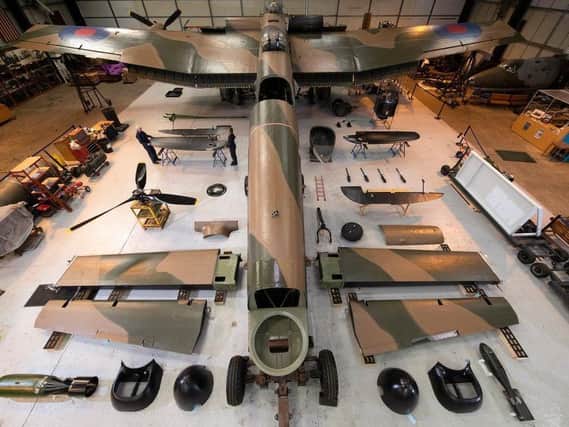From above the Lancaster looks like an aircraft model kit. Photo: Rod Kirkpatrick/F Stop Press