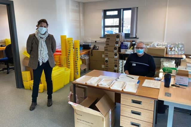 Victoria Atkins at the Marisco Medical Practice last week.