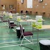 The testing centre at Carre's Grammar School. EMN-210103-173203001