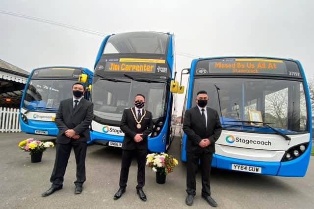 Mayor of Skegness Coun Mark Dannatt and other councillors were among the crowd paying respects. Photo: John Byford