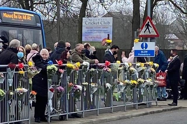 Funeral tributes were donated by local supermarkets. Photo: Steve Walmsley