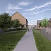 An artists impression of part of the development