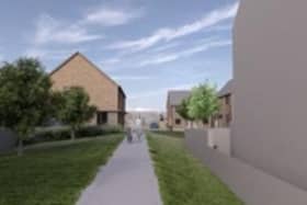 An artists impression of part of the development