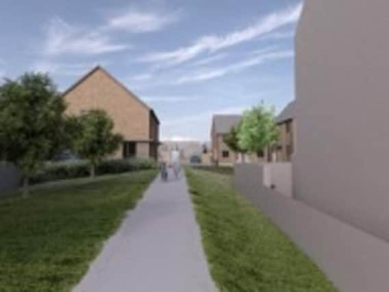 An artists impression of part of the development