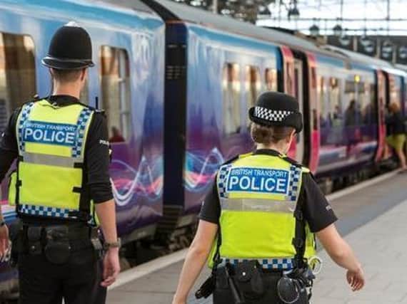 Dangerous weapons have been removed from passengers at railway stations across the county.