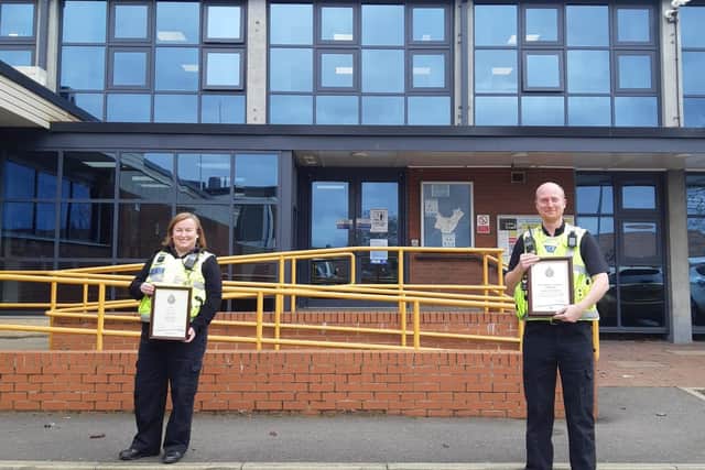 The officers with their commendations