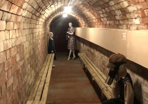 Taking shape - the mini museum in William Alvey School's air raid shelter. EMN-210603-115236001
