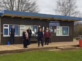 Presenting details of the proposed lease at the clubhouse on Friday, from left - Councillors Dr Peter Moseley, Corinne Ramm and Roy Greenwood with Jan Antink and Clive Burt - directors of Aliro Ltd, operators of the Old Ship Inn. EMN-210803-130656001