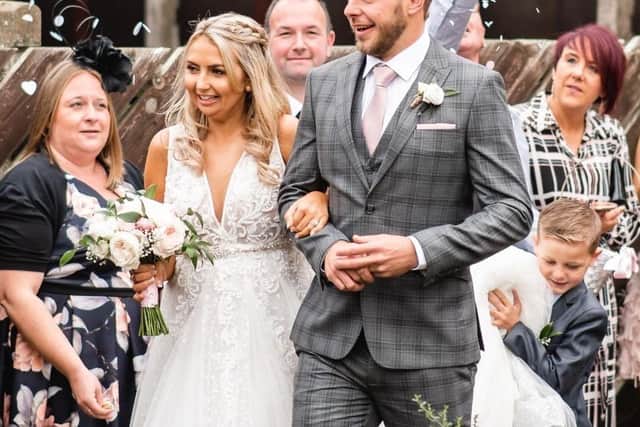 Chloe and Shane on their wedding day. (Photo provided by Shane Ward)