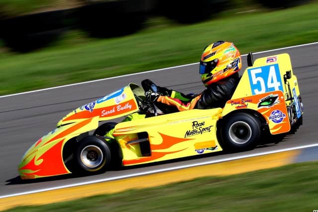 Sarah Budby had success on four wheels...
