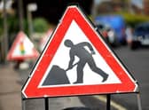 Roadworks sign