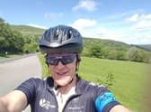 On his cycle challenge. Lofty Holmes. EMN-210903-163936001
