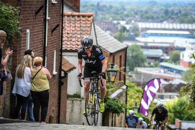 Lofty rode a leg of the Tour de France for Macmillan Cancer Research a couple of years ago. EMN-210903-163946001