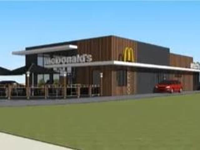 An artist's impression of the new McDonald's drive thru