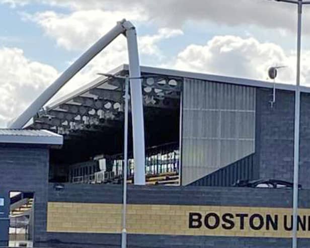 The broken floodlight Picture BBC Radio Lincs