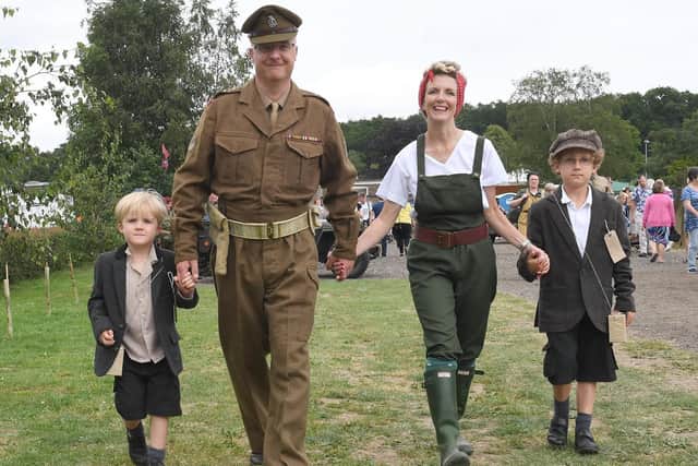 The Wilbourn family pictured at Woodhall Spa 1940s Festival in 2019. EMN-211103-113550001
