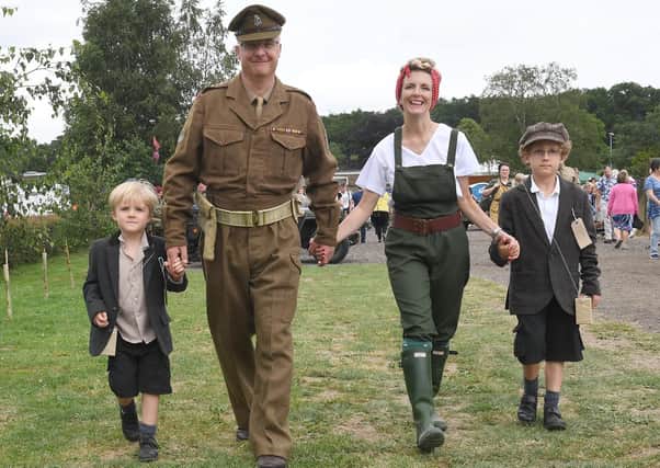 The Wilbourn family pictured at Woodhall Spa 1940s Festival in 2019. EMN-211103-113550001