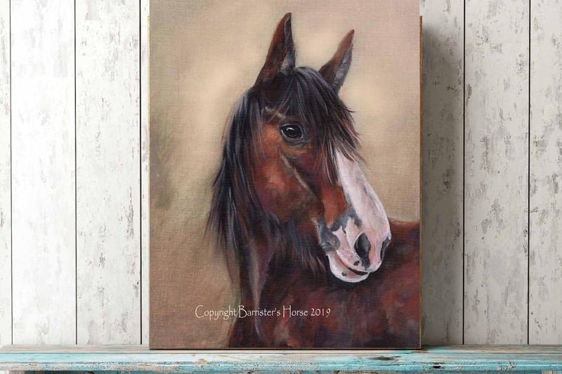 Ruskington Kenny, Shire horse fine art giclee prints from an original acrylic on canvas equestrian painted by Jackie Britten-Crooks for the Barrister’s Horse. Priced at from £16.99, as A4 or A3.
To order go to: https://www.etsy.com/uk/listing/686140854/ruskington-kenny-shire-horse-fine-art
Photo: Barrister’s Horse. EMN-211203-174312001
