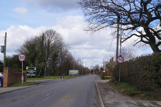 A pedestrian crossing will be installed at Brigg Road near the Caistor Lakes site EMN-210315-145117001