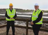 Coun Colin Davie (right) with Chris Baron,  Board Director at the Greater Lincolnshire LEP, at the Skegness Business Park site.