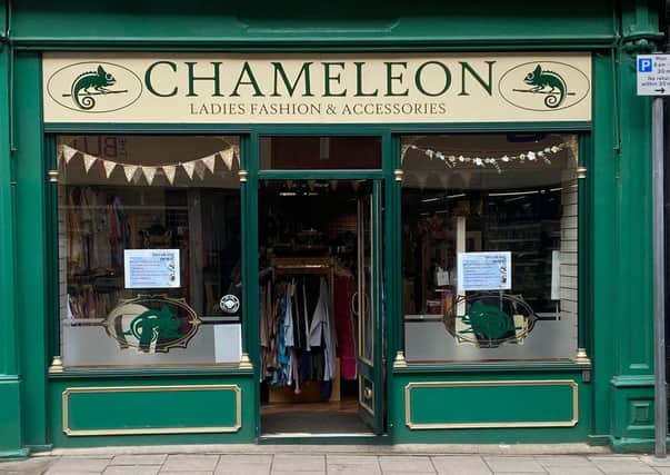 The front of the ‘Chameleon’ women’s clothing shop in Louth last week