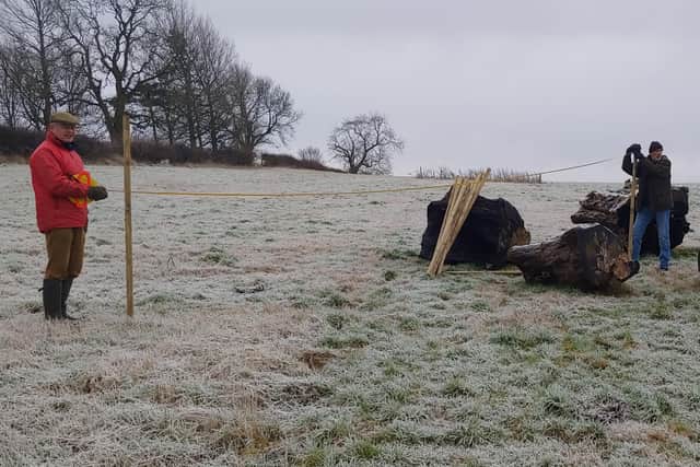 In all weathers: Cold, frosty mornings weren’t going to stop the volunteers from working on the site