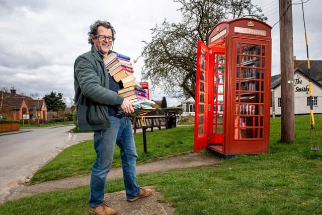 This kiosk has been transformed into somewhere to swap books