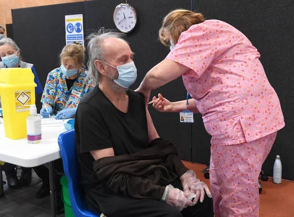 Covid-19 Mass Vaccination Centre at Princess Royal Sports Arena, Boston.