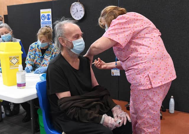 Covid-19 Mass Vaccination Centre at Princess Royal Sports Arena, Boston.