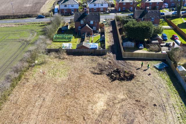 Work begins on the new passivhaus site on Moor Lane, Potterhanworth. EMN-210322-142847001
