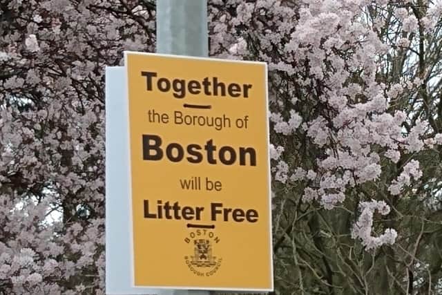 One of the new signs