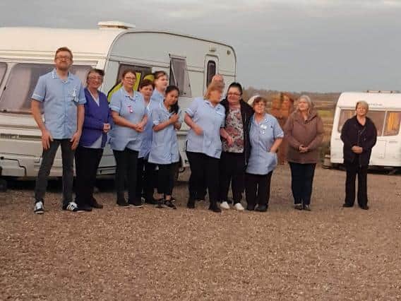 Staff at the Old Hall nursing home  at Halton Holegate moved into a caravan on site to protect residents.