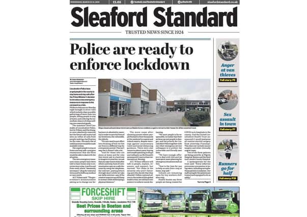 How we broke the news of the first lockdown in Sleaford area a year ago. EMN-210323-120055001