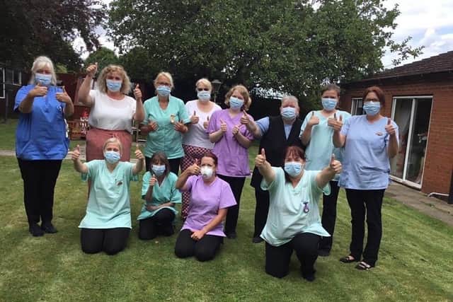The team at Sleaford's Ashdene Care Home. EMN-210324-171420001
