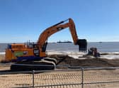 Beach replenishment work has begun along the Lincolnshire coast.