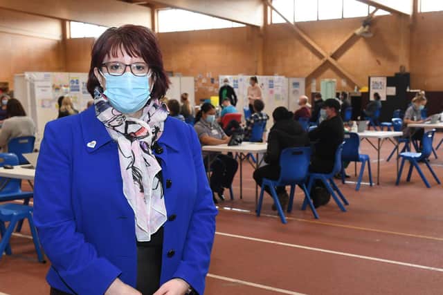 Rebecca Neno at the centre today