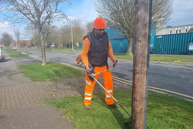 Skegness Town Council's grass cutting team have 300,000 square meters to keep tidy.