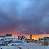 This image of the sunset over Skegness Clock Tower by John Byford went viral on social media, with a reach of over 130,000 in just a few hours.