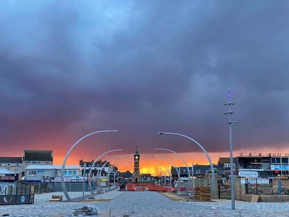 This image of the sunset over Skegness Clock Tower by John Byford went viral on social media, with a reach of over 130,000 in just a few hours.