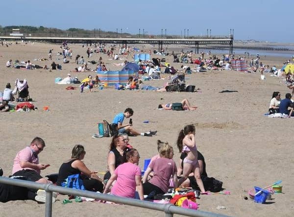 A heatwave is promised for Skegness this week but we may not see scenes like this from last year as it is not expected to stay for the Easter Bank Holiday.