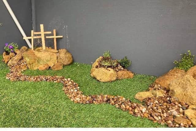 The Easter Garden at St Botolph's Church was created ready for Palm Sunday and will form the detination of the Easter Trail. EMN-210330-102502001