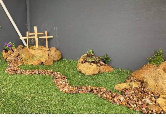 The Easter Garden at St Botolph's Church was created ready for Palm Sunday and will form the detination of the Easter Trail. EMN-210330-102502001