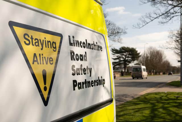 The Lincolnshire Road Safety Partnership and Lincolnshire Police mobile speed camera van. EMN-210330-160236001