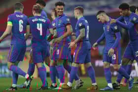 England celebrate against San Marino. Photo: Getty Images