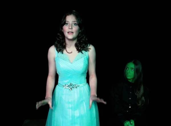 Isabel Cropper and Pippa Winter in Popular from Wicked. EMN-210204-163033001
